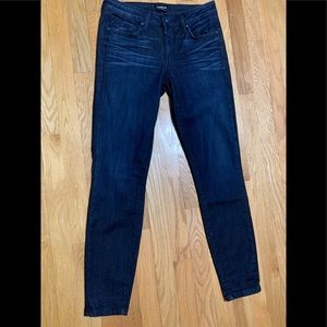 Bebe Dark Blue Skinny Lowrise Jeans (size 27)